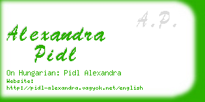 alexandra pidl business card